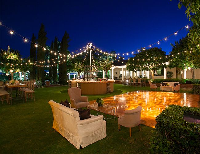 Outdoor Loung areas with Globe Light string