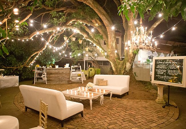 Lit up Outdoor Lounge